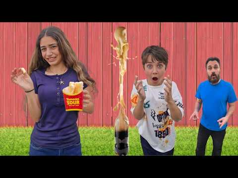 🥤 COLA y MENTOS! Un reto loco de 24 horas con sus padres | Vídeo educativo para niños Heidi y Zidane