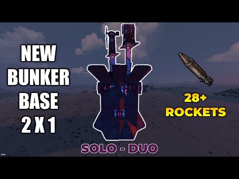 [BASE-DESIGNS] GUIDE to BUILDING a 2x1 BUNKER BASE for SOLO/DUOS in RUST 2024.