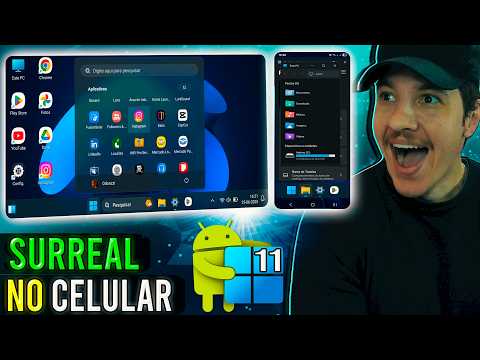 Windows 11 no CELULAR? Essa LAUNCHER faz ISSO - Surreal
