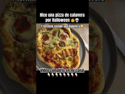 Hice una pizza de calavera #halloween #calavera #pizza #horror #humor #fypシ