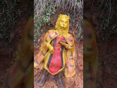 मिट्टी का शेर LION 🦁🦁 की मूर्ति बनाकर लोगों की बोलती बंद कर दी | wait for end | #shortsfeed #shorts
