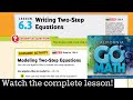 Writing Two-Step Equations in Depth