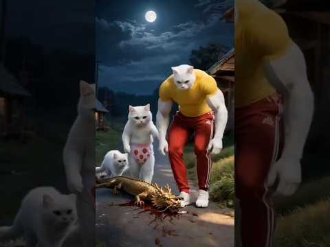 مياو أنقذ تنين الدهب فكانت المفاجأة الذهبية! #cat #قطط #ai