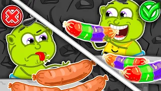 Família Leão Português | Salsichas Arco-Íris | Vídeo para crianças | Desenhos Animados