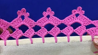 PUNTILLA FACIL 259 🌹 ORILLAS PARA SERVILLETAS DE VUELTA Y VUELTA