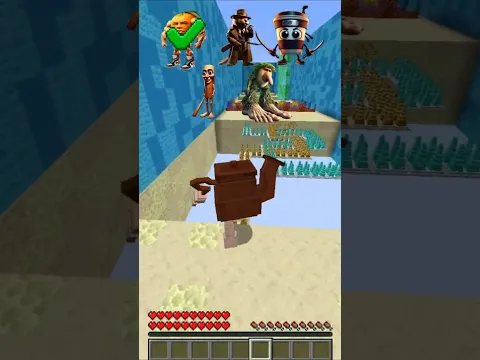 Italian Brainrot Mobs vs Obstacle Trap Course #minecraft #brainrot #italianbrainrot