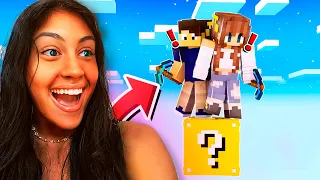 MINECRAFT, porém existe APENAS UM BLOCO DE LUCKY BLOCK!