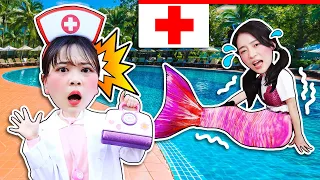 「夏日特輯」 公主們生病了怎麼辦？小伶醫生來幫助！ KIDS PRETENDPLAY WITH DOCTOR 小伶玩具 | Xiaoling toy