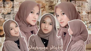 TUTORIAL HIJAB PASHMINA PLISKET | 5 STYLE | Gampang Banget!! |Tutut Arinda Herawati
