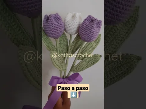 tulipanes paso a paso 🥰🥰🥰 #crochet #tejido #tutorial