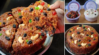 Eggless Plum Cake For Christmas|Plum Cake Premix+Plum Cake Fruit Mix|Fruit Cake|Rich Plum Cake