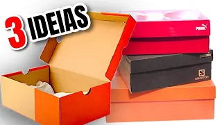 3 IDEIAS INCRÍVEIS COM CAIXA DE SAPATO ♥️ SHOW DE ARTESANATO