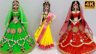 3 South indian bridal dress and Jewellery | Doll Decoration Design 78