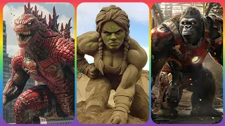marvel super hero best shorts (part 17) 🤩#spiderman #hero #avengers #marvel #godzilla #kingkong