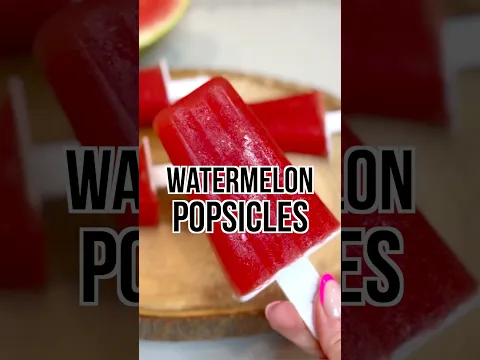 🍉💖3-Ingrdient Watermelon Popsicles #3ingredientrecipes #easyrecipes #momhacks