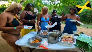 Cooking lunch for 5 beautiful ladies sunriseboss riverside kitchen outdoor cookin