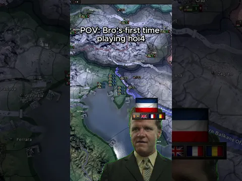 Did everyone’s bro play Italy for the first time? XD  #heartsofiron4 #hoi4 #hoi4meme
