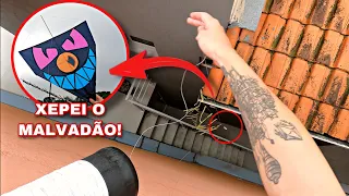 Peguei o Pipão Malvadão que Caiu Pendurado no Telhado do Vizinho usando Réu da Laje | Rafa Xepeira!