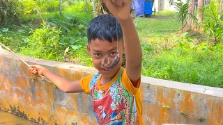 Keseruan Mancing Ikan Di Kolam Ikan Yang Ngak Di Pakai Lagi,  Wah Luar Biasa Hasilnya