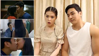 MY GIRLFRIEND REACTS TO MY KISSING SCENES PART 3 | NEVER SAY GOODBYE
