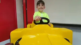 Alex Riding on the Big Escavator * Power Wheels