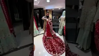@KSHKIN @sakshisindhi 7aatrang bridal long trail lehenga