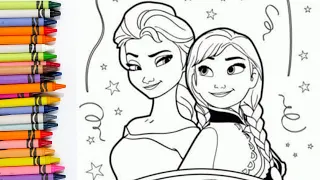 Mewarnai Elsa Dan Anna Frozen