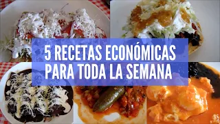 ¿No Sabes que Cocinar? 5 Recetas ECONÓMICAS Para Toda la SEMANA | Erika Blop