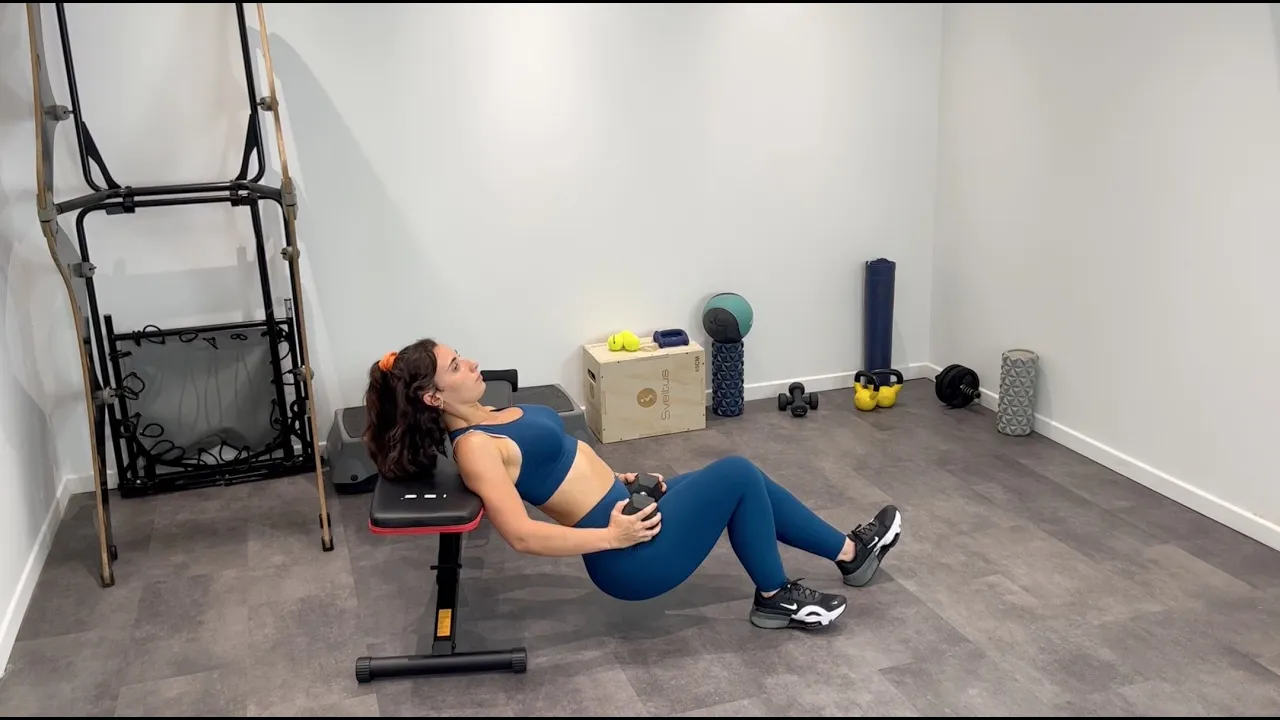 Image Dumbbell Staggered Hip Thrust