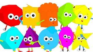 Ten Little Shapes - Fun Learning & Kindergarten Rhymes for Kids