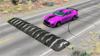 Cars vs Massive Speed Bump - BeamNG.Drive