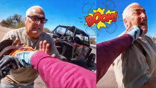 WHEN BIKERS FIGHT BACK - ANGRY MAN VS EX BOXER - MOTO OBS 2021 [Ep.#66]