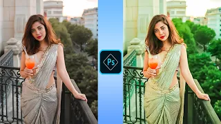 HDR Camera Raw Trick Green Tone Photo Editing Tutorial | Photoshop cc Background Colour Change