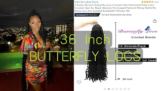 36” BUTTERFLY LOCS TUTORIAL| ONLY 30 LOCS | AMAZON ELIZA HAIR | DIY