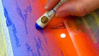 I'm trying to draw the perfect sunset 🌅️ #oilpastel #sunset #drawingtutorial