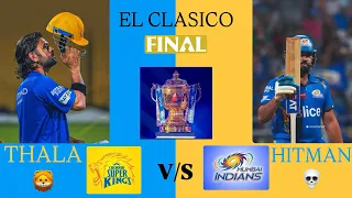 335 runs target 😱😱IPL final MI vs CSK  greatest El Clasico between two greatest IPL teams ☠️