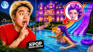 Sneaking Into Kpop Demon Hunters House Overnight!