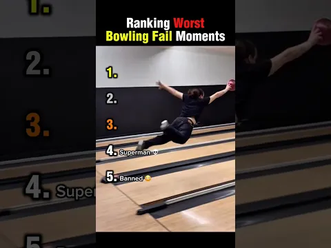Ranking Worst Bowling Fail Moments #shorts #ranking #fail