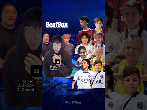 BeatBox(J-COP, Dharni, Ratino) Vs Kid Legends (Ronaldo Jr,Thiago Messi,Delfina Suarez,Neymar Son)😈🤩🔥