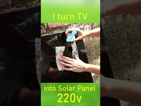 I turn TV into a solar panel #shorts