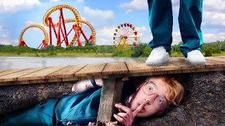 OMGEKEERD VERSTOPPERTJE IN EEN PRETPARK!