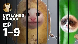 CATLANDO MOVIE 🐱 (EP 1-9) #cartoon #catmemes #animation