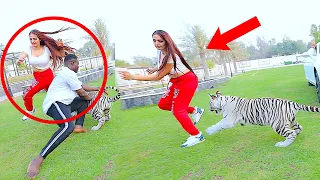 LION ATTACKED MY SISTER !!!