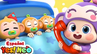 Cinco Monitos Saltando en la Cama  | Yes! Neo - Canciones y Caricaturas para Niños