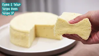 DIJAMIN LEMBUT! BOLU TEPUNG BERAS TANPA OVEN PAKAI 2 TELUR