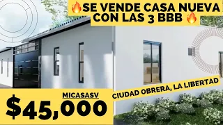 🔥Se Vende Casa Nueva🔥con Las 3 BBB 🤩 en Ciudad Obrera/ La Libertad