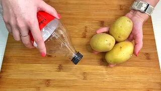 Prendi la BOTTIGLIA vuota e le PATATE! Nessuno indovinerà COME è fatto questo piatto! ricetta asmr