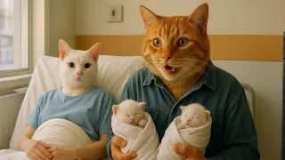 La gata blanca no paraba de temblar… hasta que por fin Dio a Luz! #gato  #históriaemocional