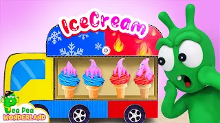 Pea Pea Rides Hot and Col Ice Cream Truck Trouble - Pea Pea Wonderland - Cartoon for kids