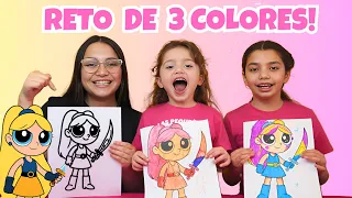 😍3 MARKER CHALLENGE. MIRA BURBUJA ✨LAS PEQUEÑAS COLOREAN A LAS GUERRERAS K-POP PowerPuff #drawing